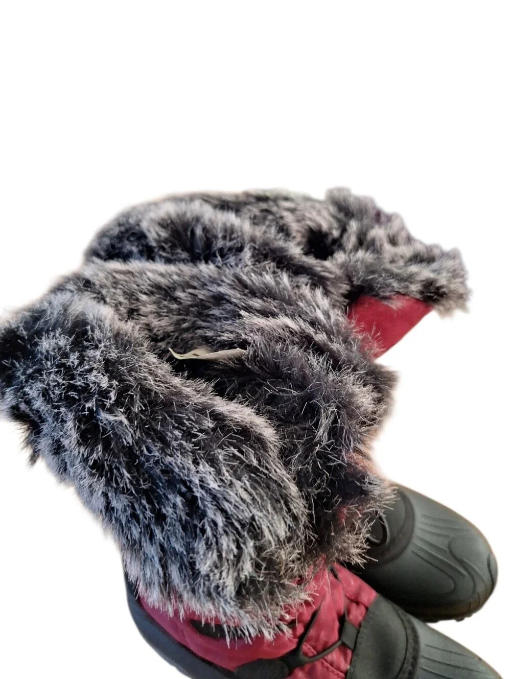 Kamik Women's Momentum Snow Boots Maroon Red Fur Lined Waterproof Boots Size 8